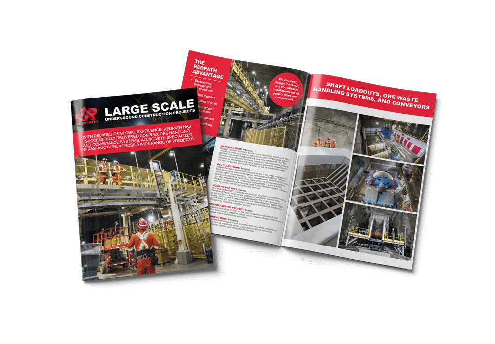 Read Redpath's Large Scale Underground Construction Projects Brochure